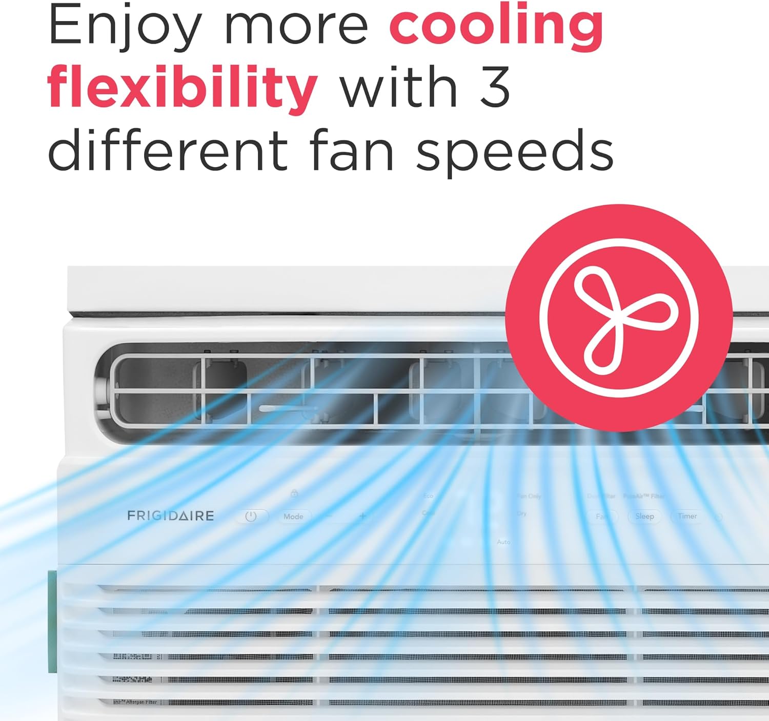 Frigidaire 5,000 BTU Window Air Conditioner with Remote Control, Cools Up to 150 Sq. Ft., Quiet Operation, Eco Mode, 3 Fan Speeds, Auto Restart, White - Image 7