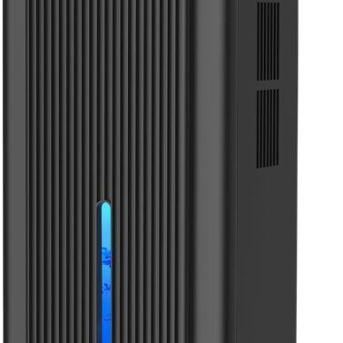 Dehumidifier, 95OZ Dehumidifier for Home 1000 Sq.Ft - Quiet with Auto Shut Off & Relaxing 7 Color Ambient Light,Ideal for Livingroom, Bedroom, Basement(Black)